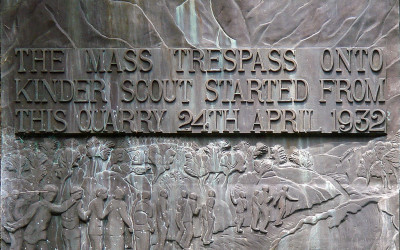 Monday’s Monument:  Kinder Mass Trespass Plaque, near Hayfield, England
