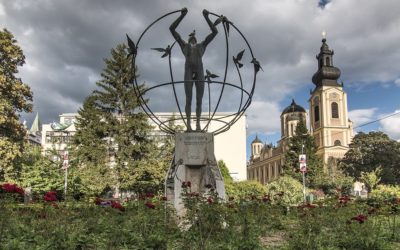 Monday’s Monument: Multicultural Man Builds the World, Sarajevo, Bosnia and Herzegovina